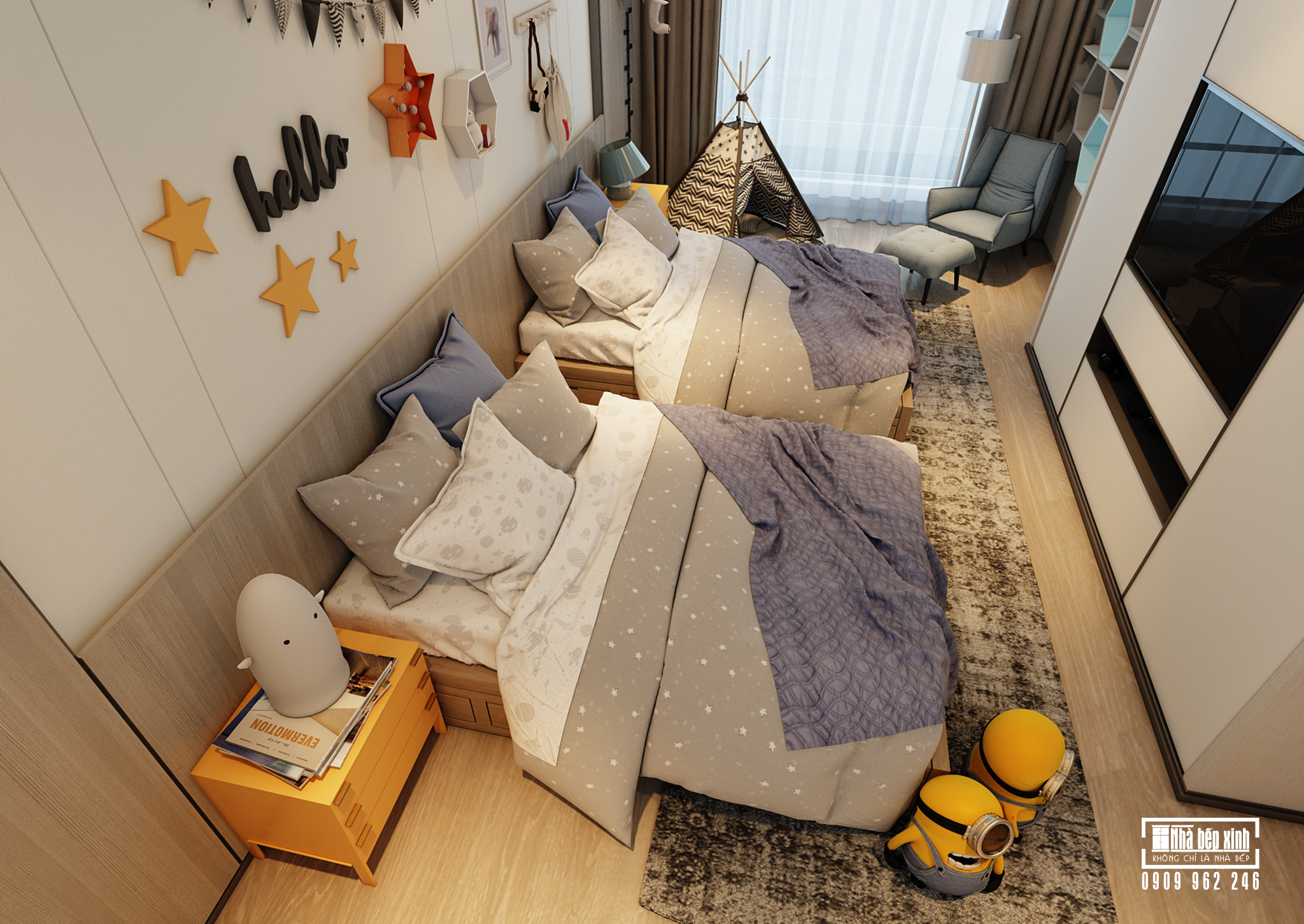 Phòng ngủ bé trai đẹp tại Đồng Nai