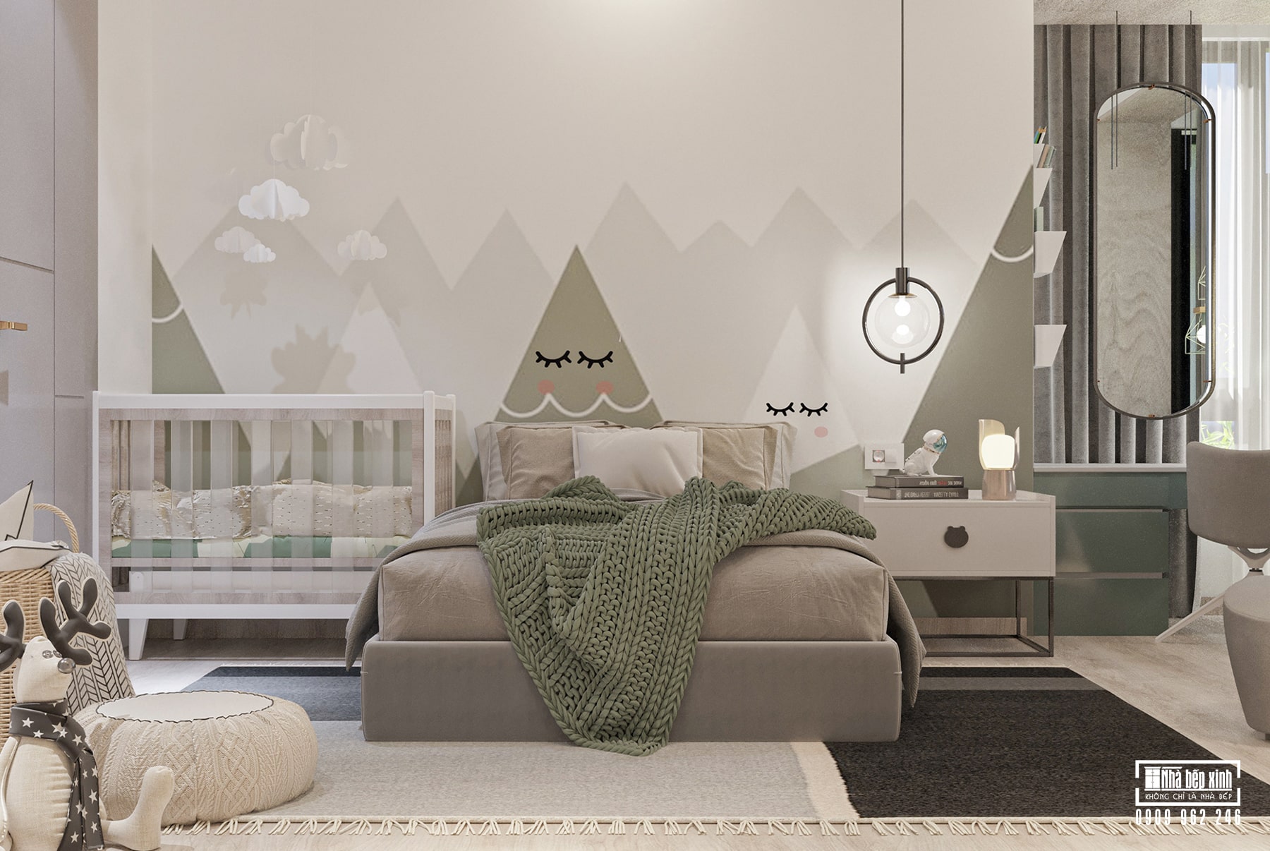 NỘI THẤT THE GLEN CONDO VILLA CELADON CITY 5M x 16M 433 Nội Thất Phòng Ngủ Baby