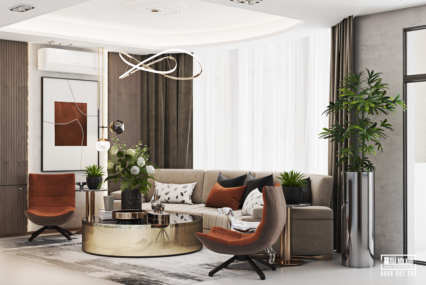 NỘI THẤT THE GLEN CONDO VILLA CELADON CITY 5M x 16M 443 Nội Thất Phòng Ngủ Master 2