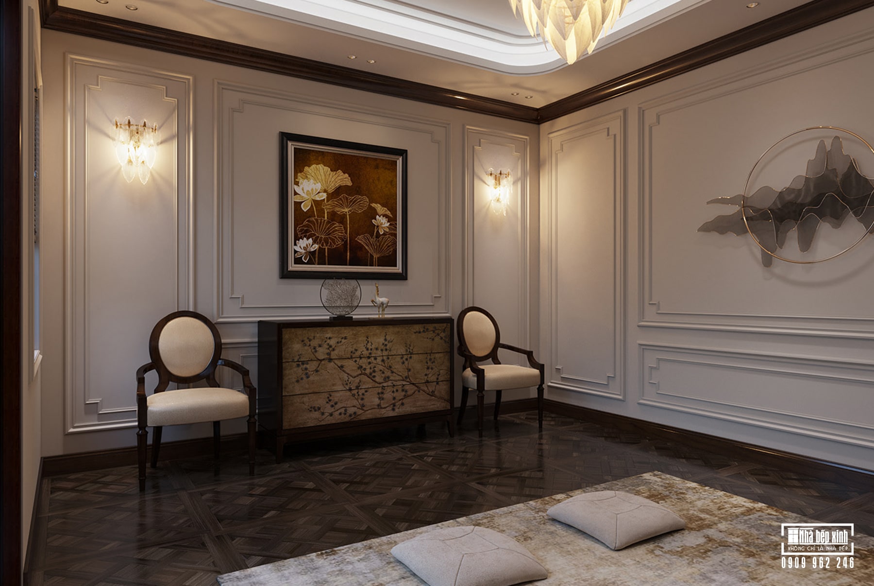NỘI THẤT THE GLEN CONDO VILLA CELADON CITY 5M x 16M 456 Phòng Thờ Condo Villa