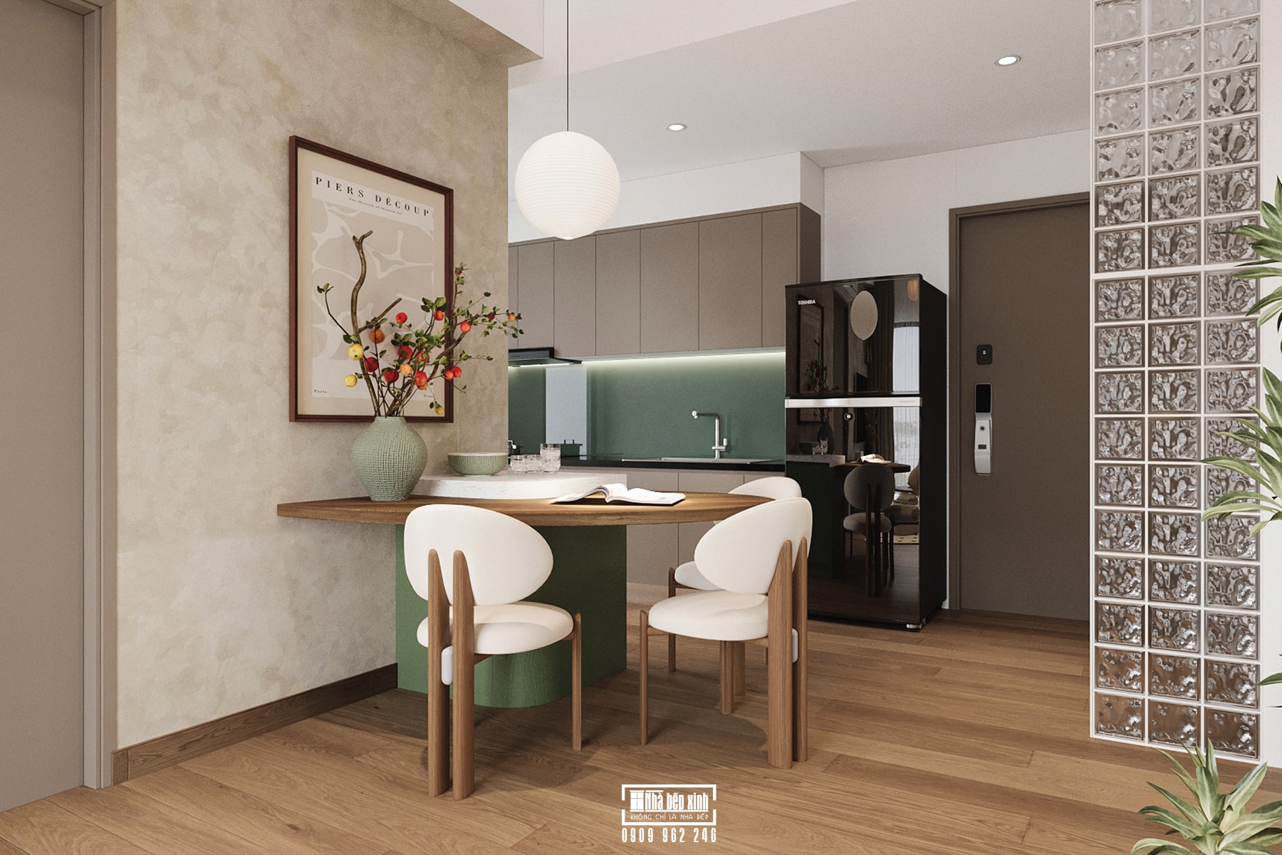 Thiết kế nội thất căn hộ phong cách Wabi Sabi