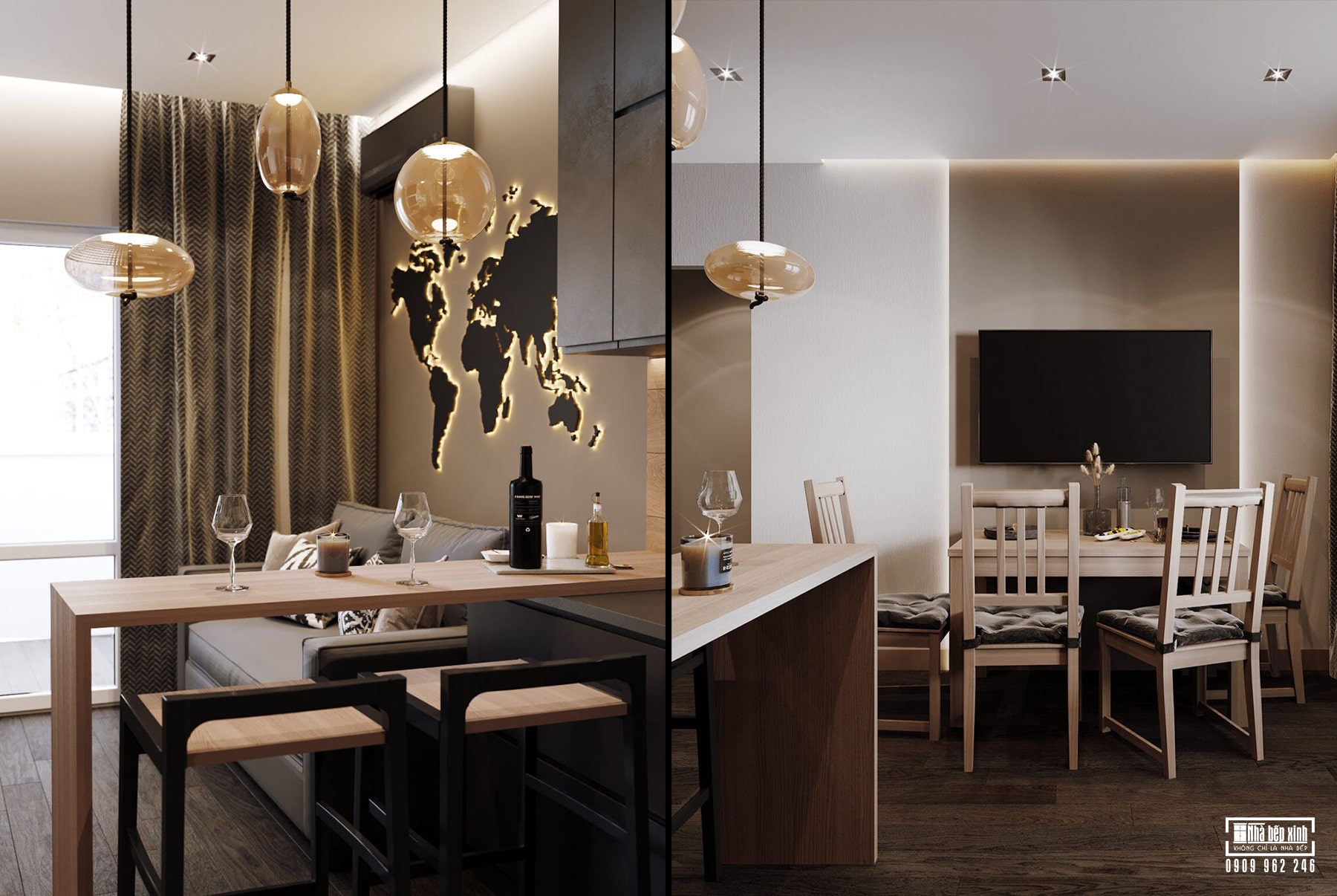 THIẾT KẾ NỘI THẤT CĂN HỘ MASTERI CENTRE POINT 54.33M2 4 Thiết kế nội thất căn hộ Masteri Centre Point