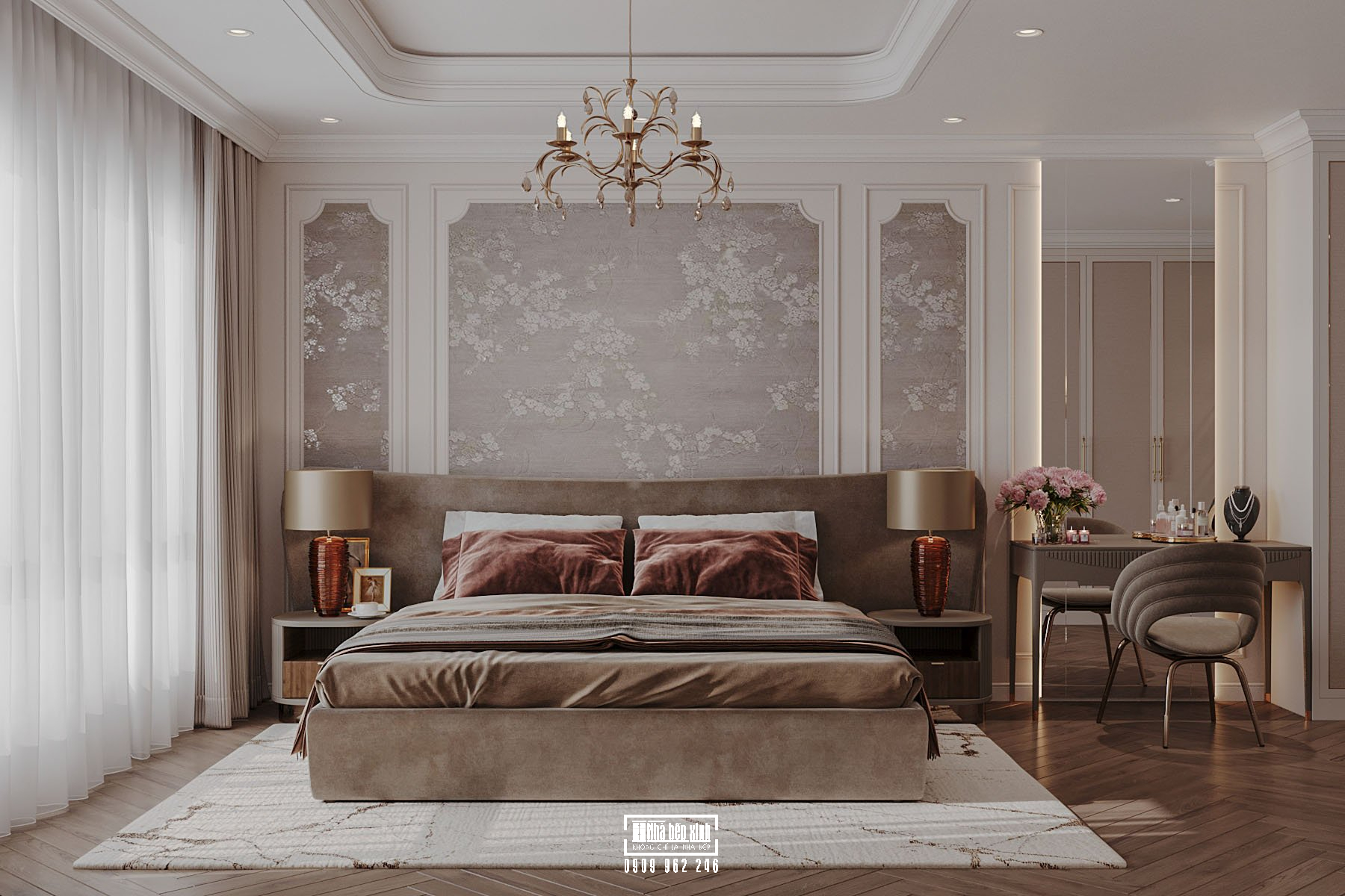 Thiết Kế Nội Thất Căn Hộ Eaton Park 2 Phòng Ngủ Phong Cách Tân Cổ Điển 10 1 10