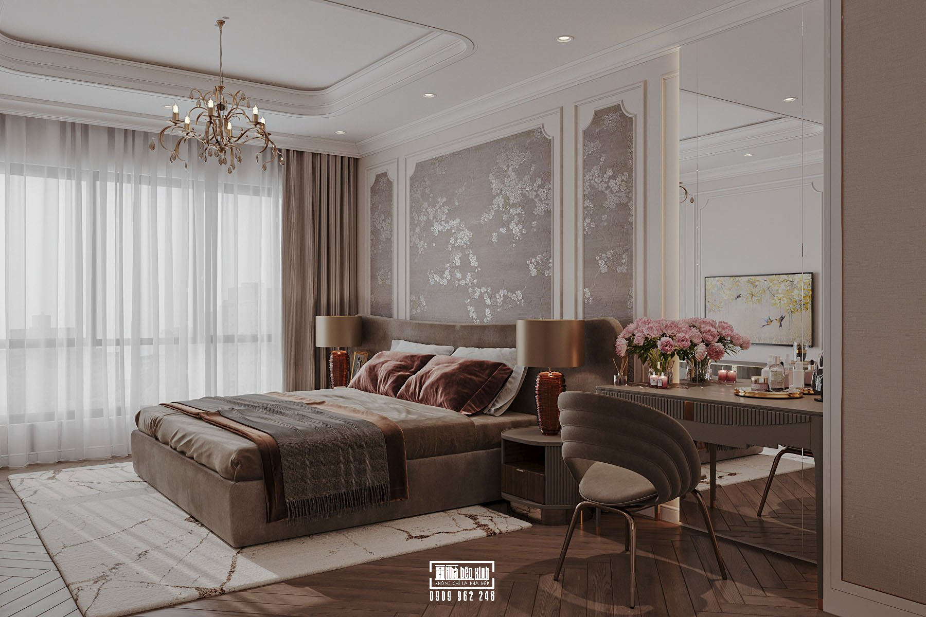 Thiết Kế Nội Thất Căn Hộ Eaton Park 2 Phòng Ngủ Phong Cách Tân Cổ Điển 11 1 12