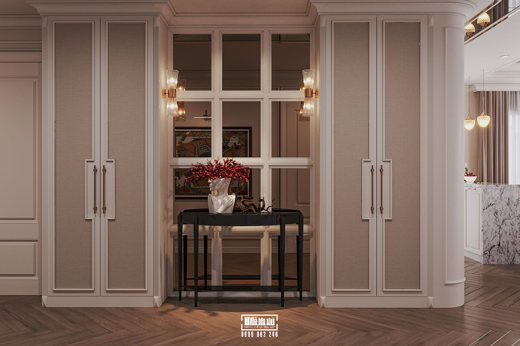 Thiết Kế Nội Thất Căn Hộ Eaton Park 2 Phòng Ngủ Phong Cách Tân Cổ Điển 5 Thiết Kế Nội Thất Căn Hộ Eaton Park Phong Cách Tân Cổ Điển