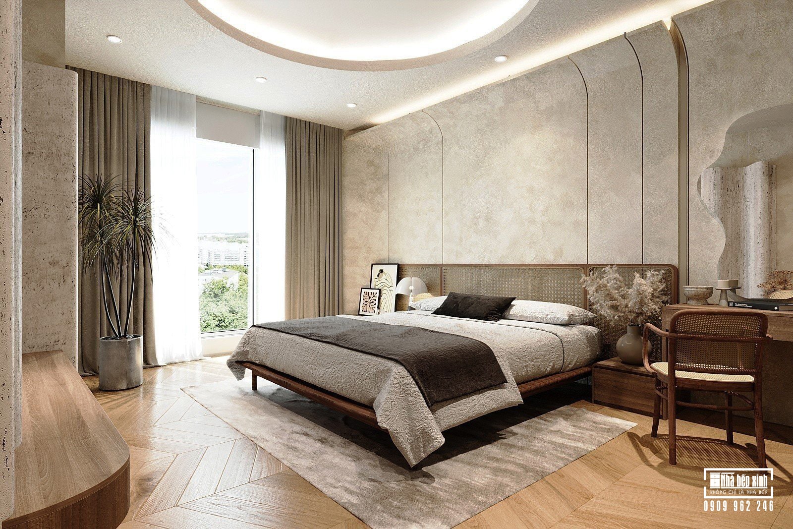 Thiết kế Nội thất Eaton Park 107M2 Phong cách Wabi Sabi 10 11