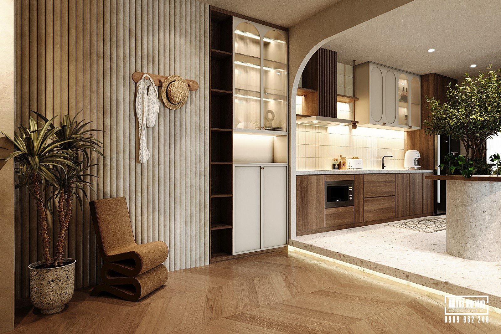 Thiết kế Nội thất Eaton Park 107M2 Phong cách Wabi Sabi 6 7