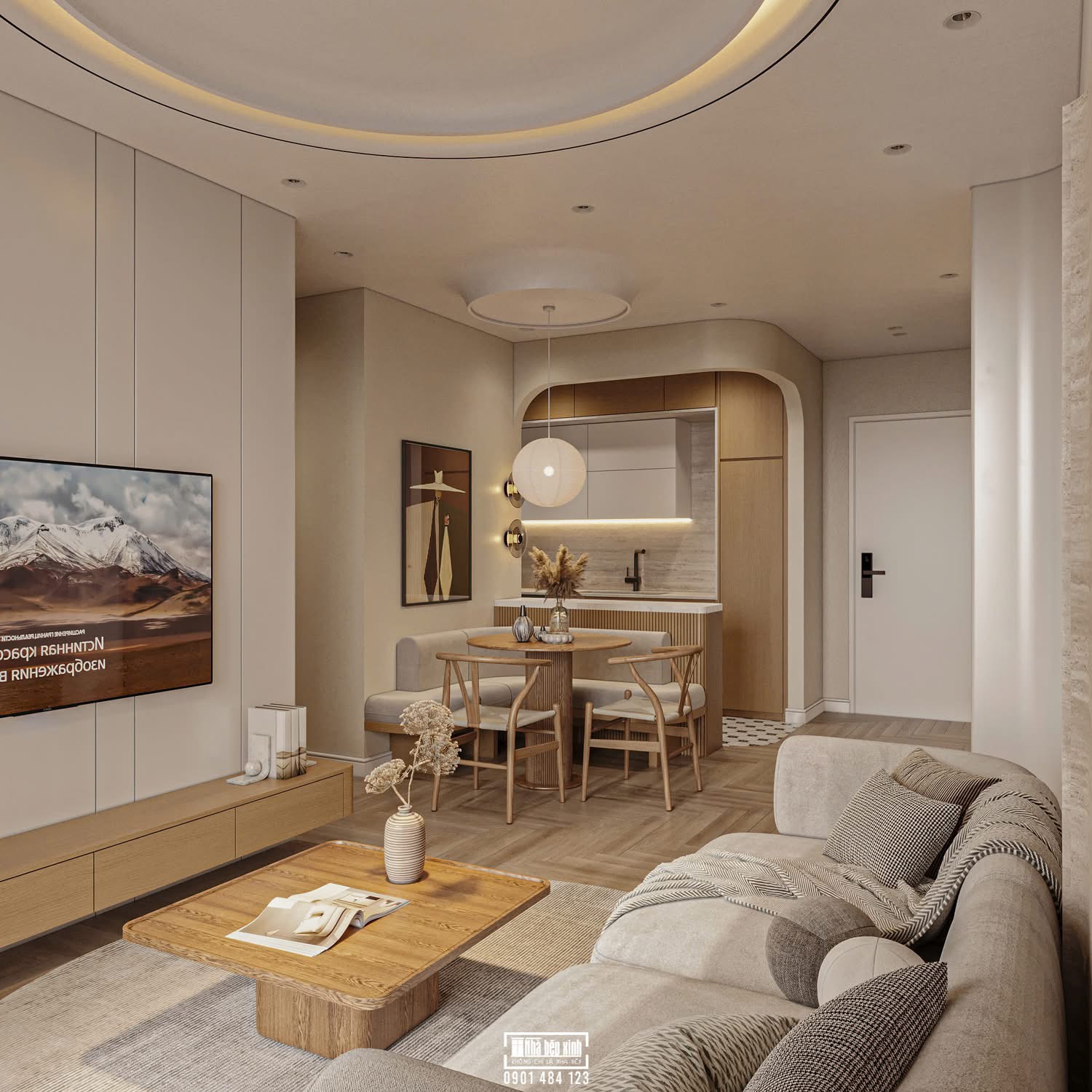 THIẾT KẾ NỘI THẤT CĂN HỘ EATON PARK 76M2 4 THIẾT KẾ NỘI THẤT CĂN HỘ EATON PARK