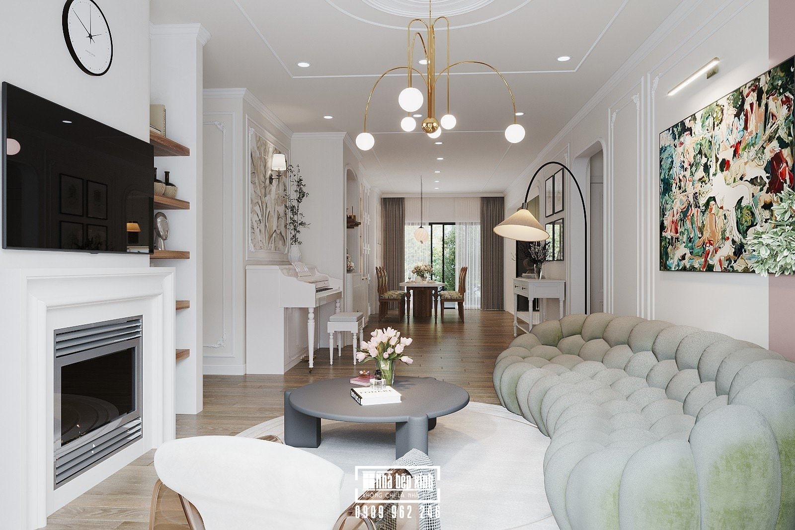 Nội Thất Căn Hộ Eaton Park Phong Cách Tân Cổ Điển 2 Thiết kế nội thất căn hộ Eaton Park