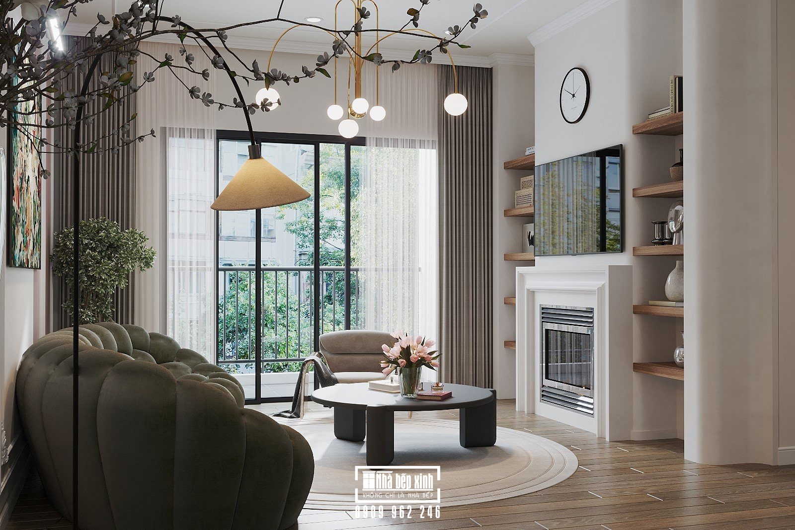 Nội Thất Căn Hộ Eaton Park Phong Cách Tân Cổ Điển 3 Thiết kế nội thất căn hộ Eaton Park