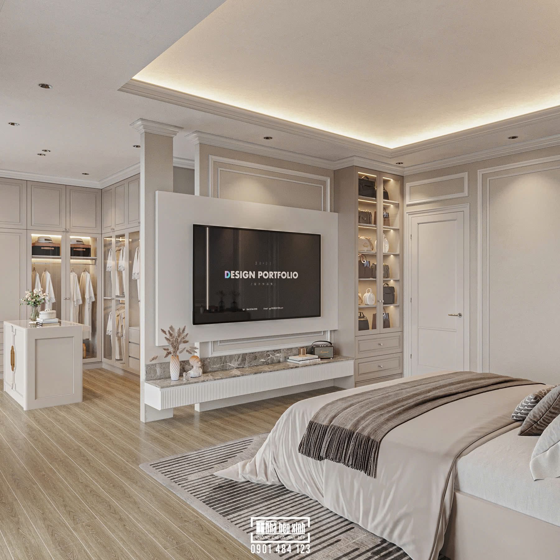 THIẾT KẾ NỘI THẤT NHÀ PHỐ 8MX20M PHONG CÁCH TÂN CỔ ĐIỂN 10 649608255 1541172474683050 4097093522829426483 n