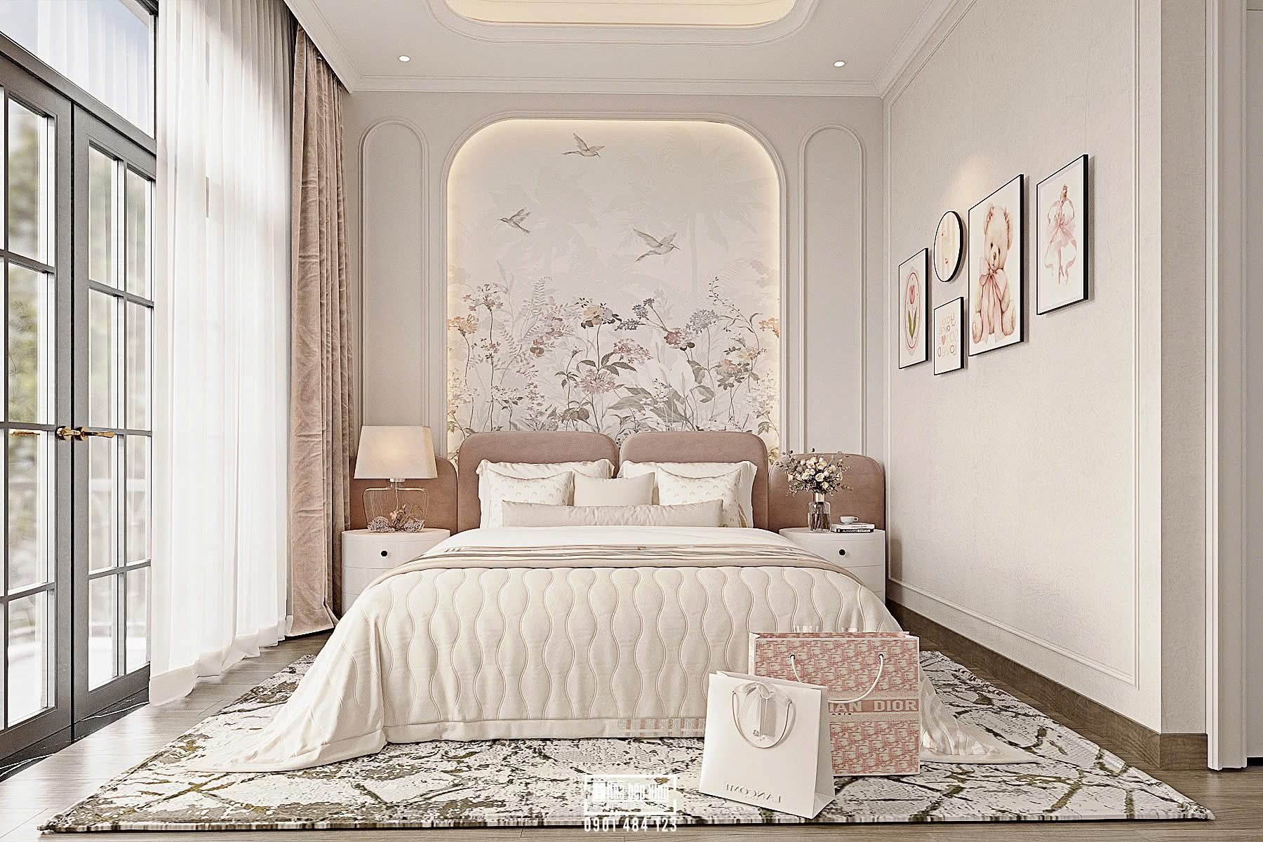 THIẾT KẾ NỘI THẤT NHÀ PHỐ 8MX20M PHONG CÁCH TÂN CỔ ĐIỂN 14 649940546 1541172231349741 4933896067111095430 n