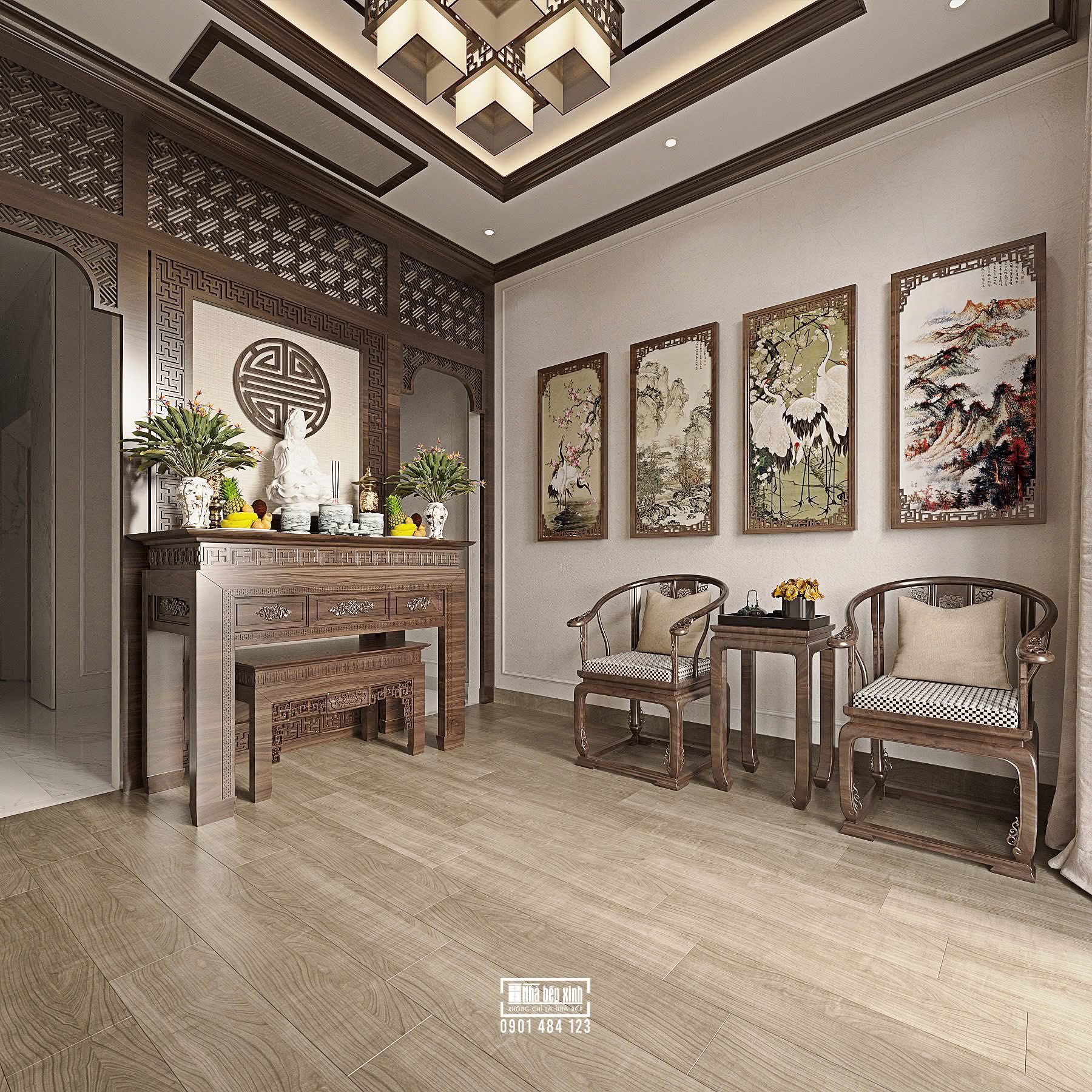 THIẾT KẾ NỘI THẤT NHÀ PHỐ 8MX20M PHONG CÁCH TÂN CỔ ĐIỂN 26 650211445 1541171304683167 5981384327452320628 n