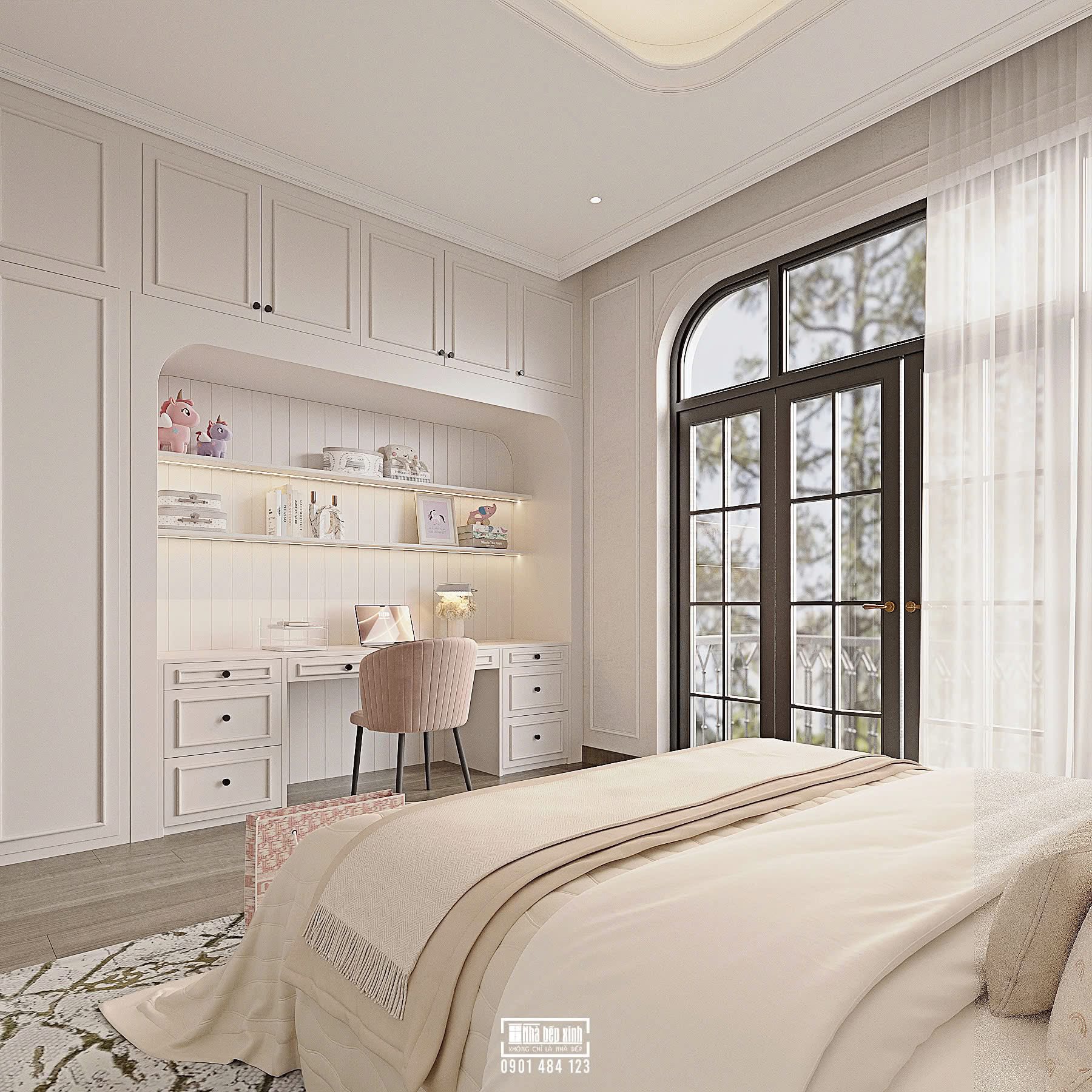 THIẾT KẾ NỘI THẤT NHÀ PHỐ 8MX20M PHONG CÁCH TÂN CỔ ĐIỂN 16 650807964 1541172101349754 4689259826319916860 n