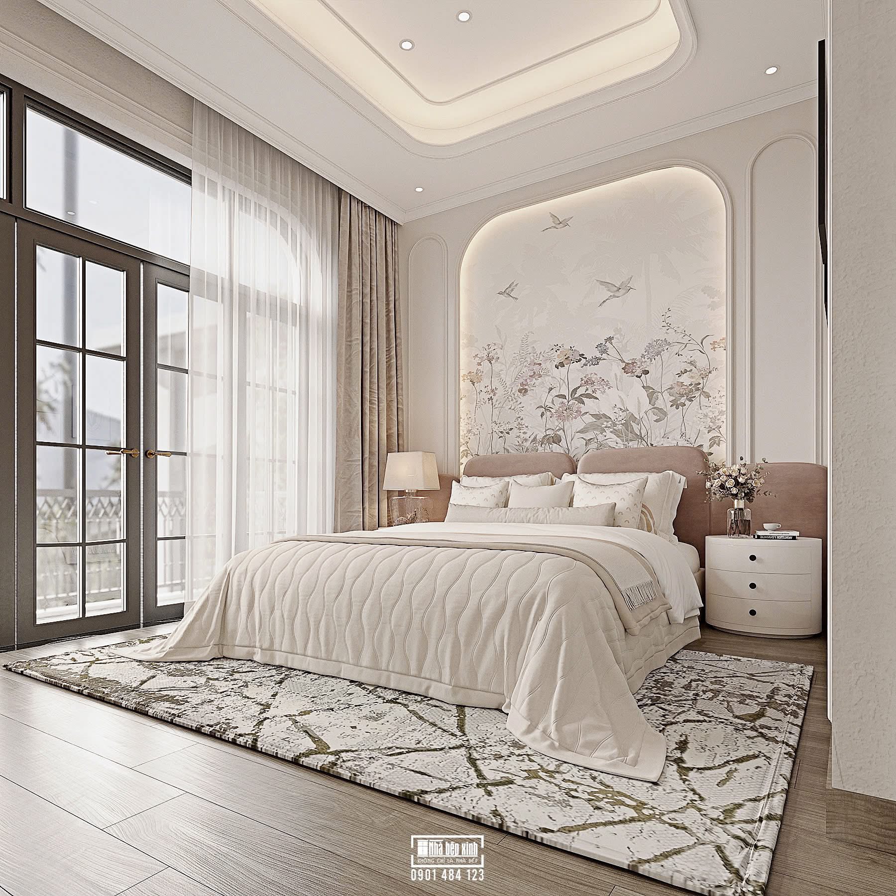 THIẾT KẾ NỘI THẤT NHÀ PHỐ 8MX20M PHONG CÁCH TÂN CỔ ĐIỂN 15 650842715 1541172311349733 3801098957949720507 n