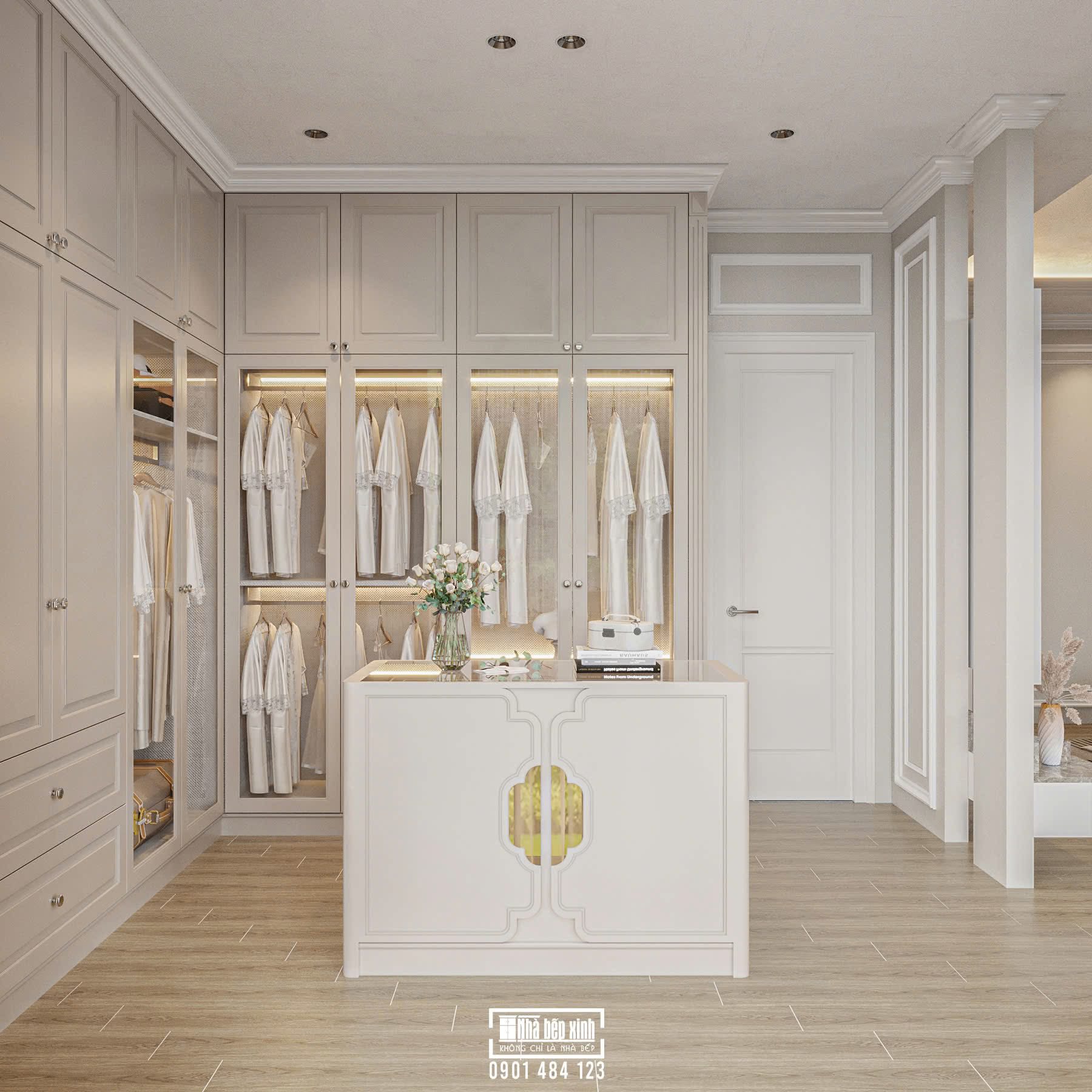 THIẾT KẾ NỘI THẤT NHÀ PHỐ 8MX20M PHONG CÁCH TÂN CỔ ĐIỂN 12 THIẾT KẾ NỘI THẤT NHÀ PHỐ PHONG CÁCH TÂN CỔ ĐIỂN