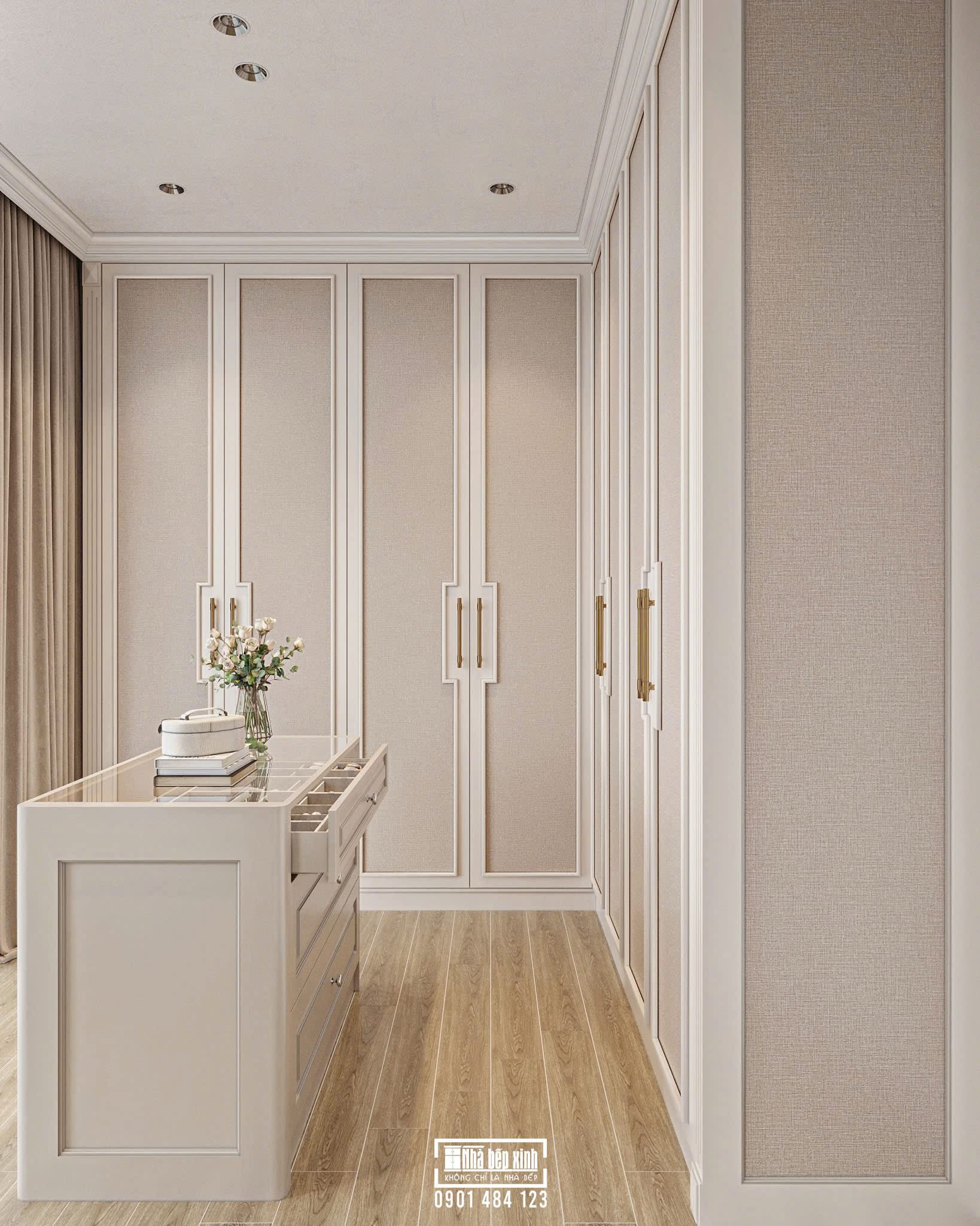 THIẾT KẾ NỘI THẤT NHÀ PHỐ 8MX20M PHONG CÁCH TÂN CỔ ĐIỂN 19 THIẾT KẾ NỘI THẤT NHÀ PHỐ PHONG CÁCH TÂN CỔ ĐIỂN