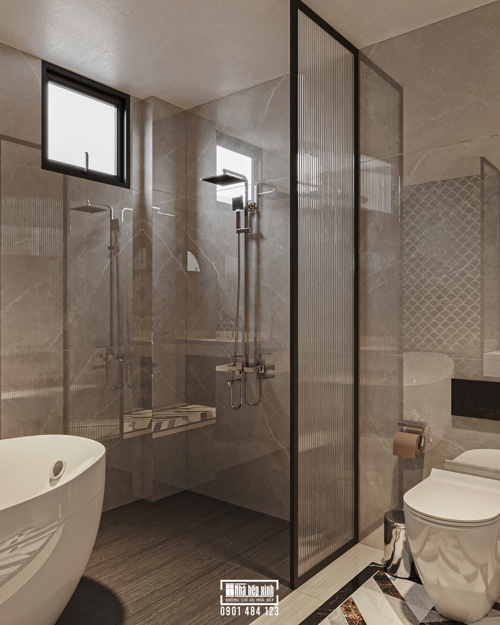 THIẾT KẾ NỘI THẤT NHÀ PHỐ 8MX20M PHONG CÁCH TÂN CỔ ĐIỂN 24 THIẾT KẾ NỘI THẤT NHÀ PHỐ PHONG CÁCH TÂN CỔ ĐIỂN