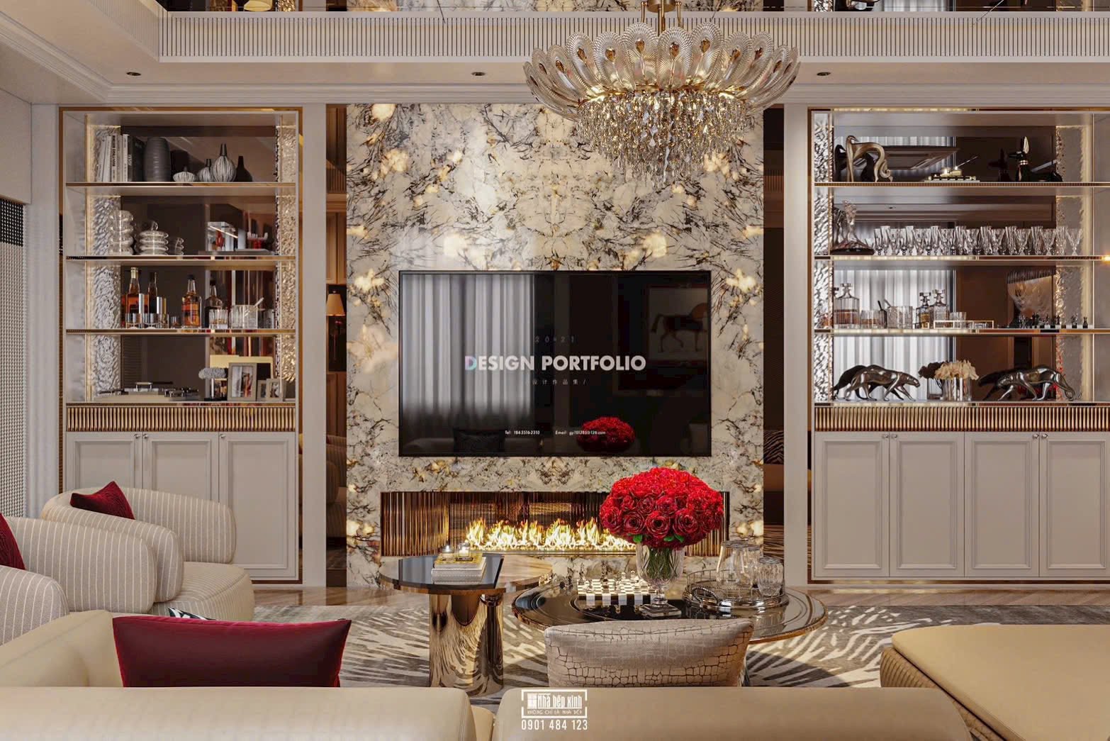 NỘI THẤT NHÀ PHỐ PHONG CÁCH LUXURY 200M2 4 724408787 1631912922275671 4125180911210531644 n
